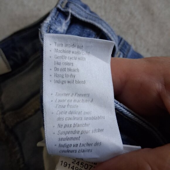 Paige Women's Size 29 Hoxton Crop Torn Back Hem Light Wash Denim Stretch Jeans - Picture 9 of 16